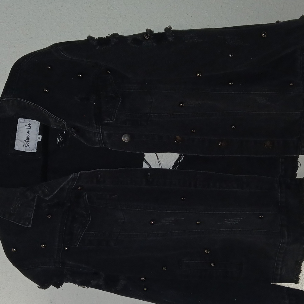 Between Us Distress Black Jacket